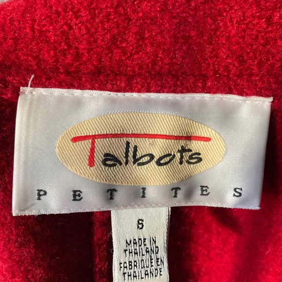 Talbots SIMPLY GORGEOUS 100% Wool, Red Petite Winter Jacket ❤️ Size Small - Picture 10 of 11